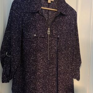 Michael Kors Purple Patterned Blouse